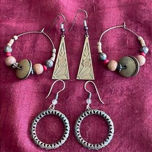Bundle of Vintage Brass Bohemian Earrings